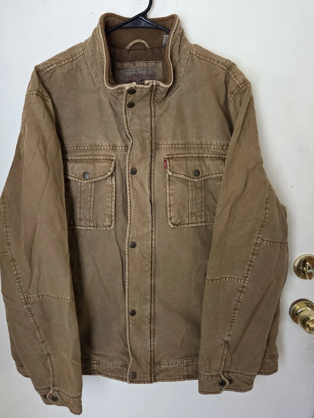 Levi's Field/UtilityJacket Men's 2XL Brown Insulated Quilted Lining LM3CA046 EUC